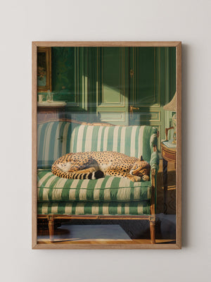 Gepard Sofa grün gestreift