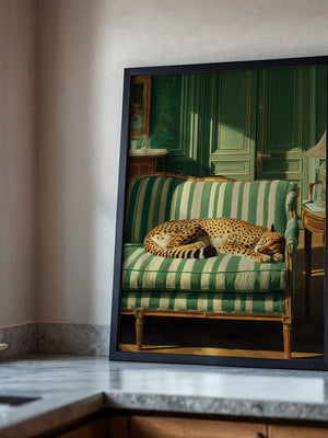 Gepard Sofa grün gestreift