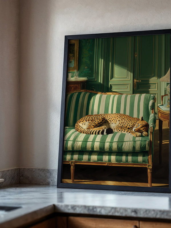 Gepard Sofa grün gestreift