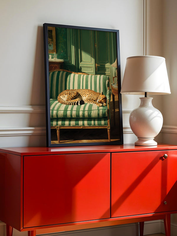 Gepard Sofa grün gestreift