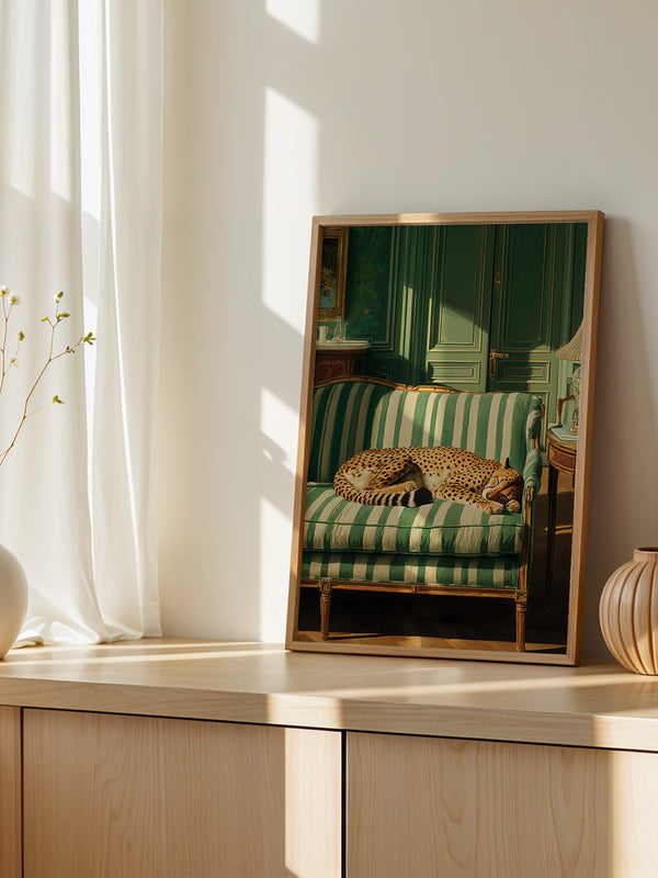 Gepard Sofa grün gestreift