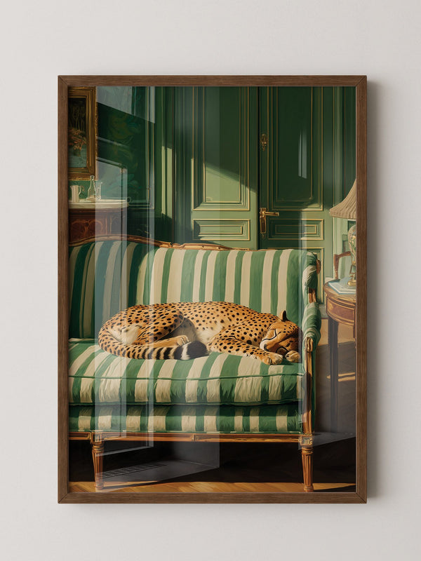 Gepard Sofa grün gestreift