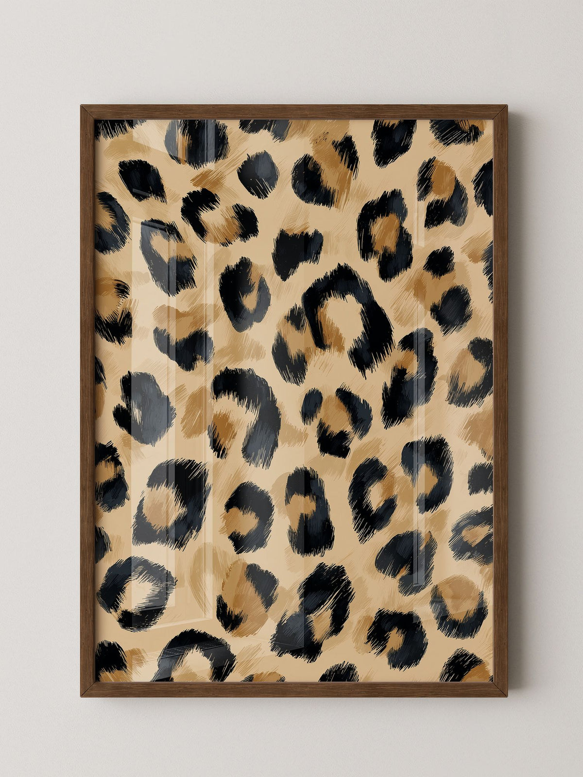 Leopardenmuster Wild Pinselstrich