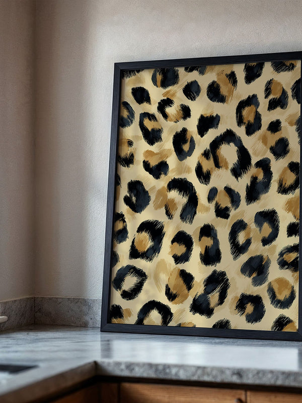 Leopardenmuster Wild Pinselstrich