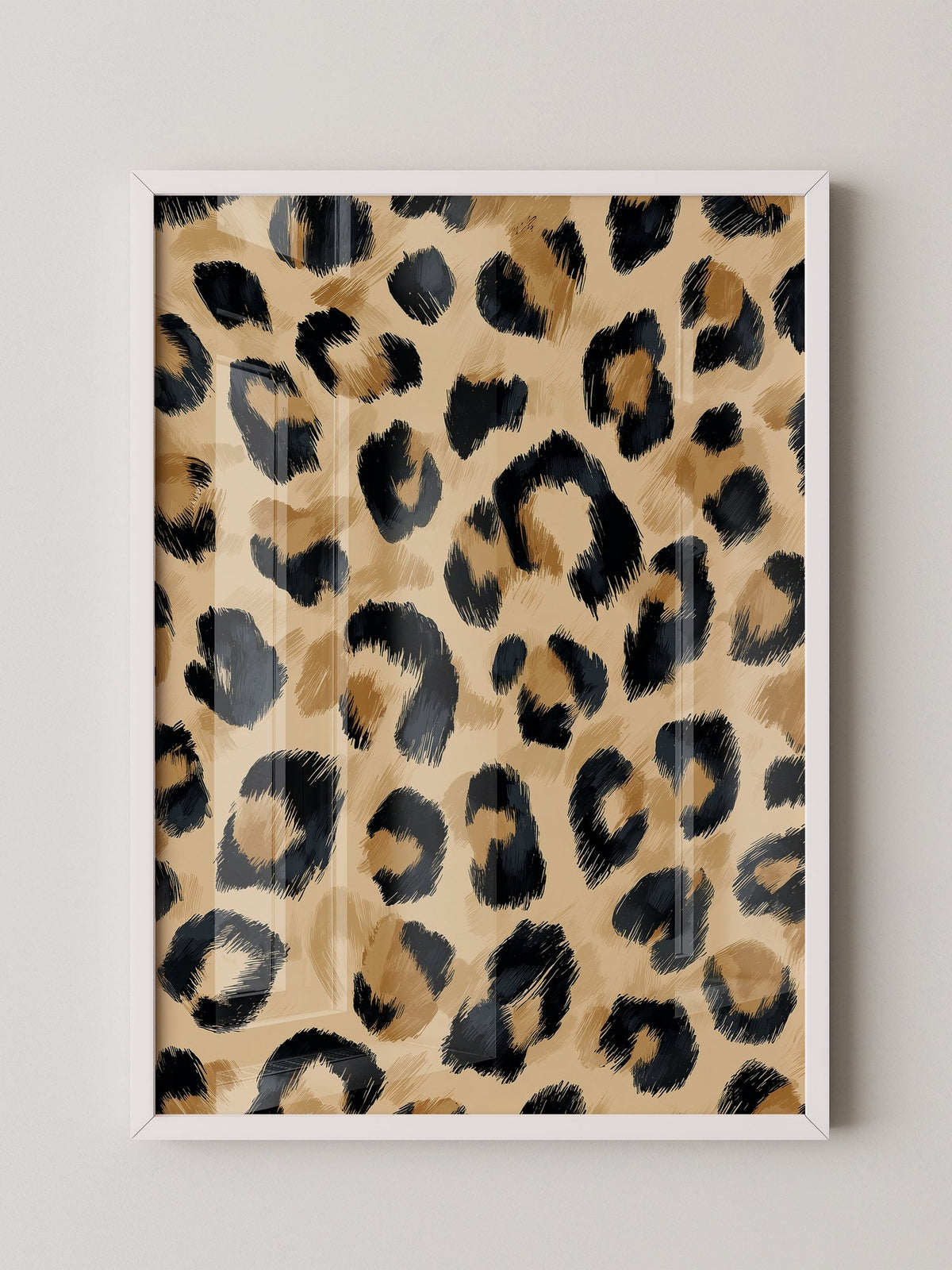 Leopardenmuster Wild Pinselstrich