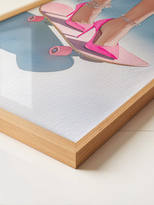 High Heels Skateboard Pink