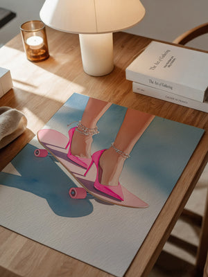 High Heels Skateboard Pink