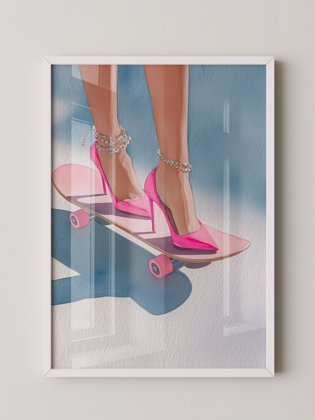 High Heels Skateboard Pink
