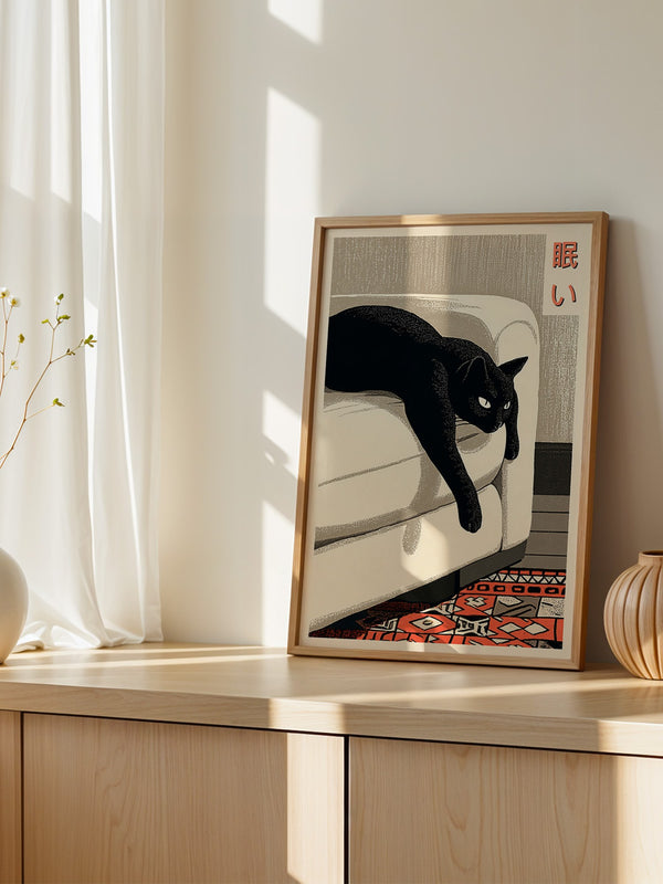 Schwarze Katze Retro-Design