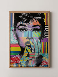 Pop-Art Gesicht Streifenmuster