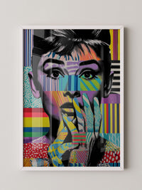 Pop-Art Gesicht Streifenmuster