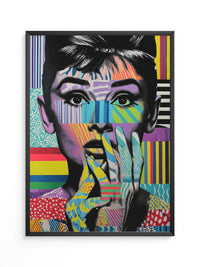 Pop-Art Gesicht Streifenmuster