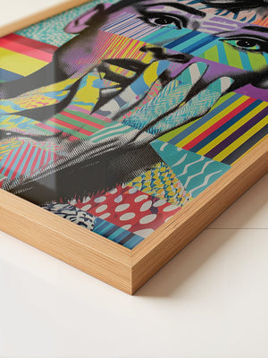 Pop-Art Gesicht Streifenmuster