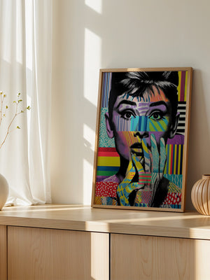Pop-Art Gesicht Streifenmuster