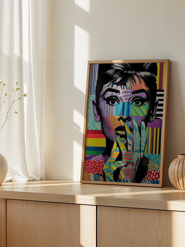 Pop-Art Gesicht Streifenmuster