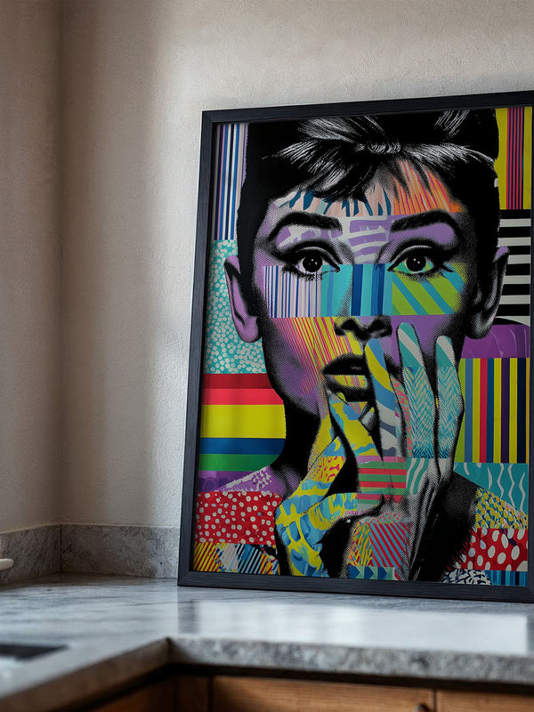 Pop-Art Gesicht Streifenmuster