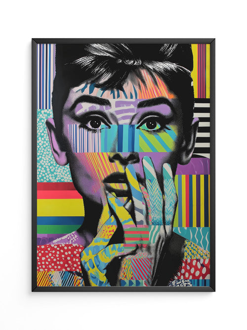 Pop-Art Gesicht Streifenmuster