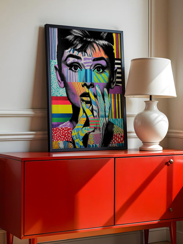 Pop-Art Gesicht Streifenmuster