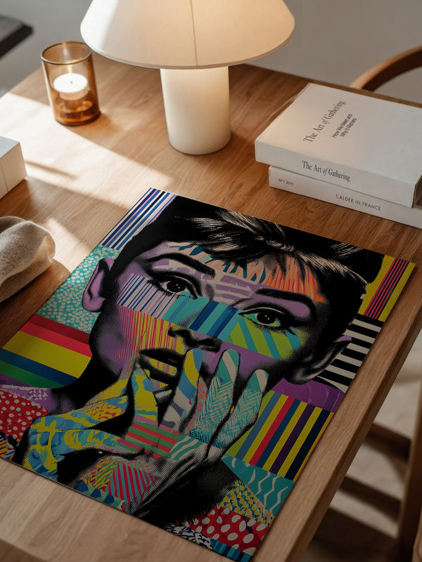 Pop-Art Gesicht Streifenmuster