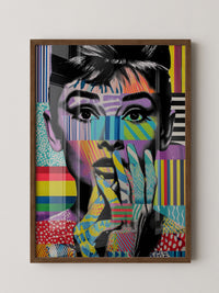 Pop-Art Gesicht Streifenmuster