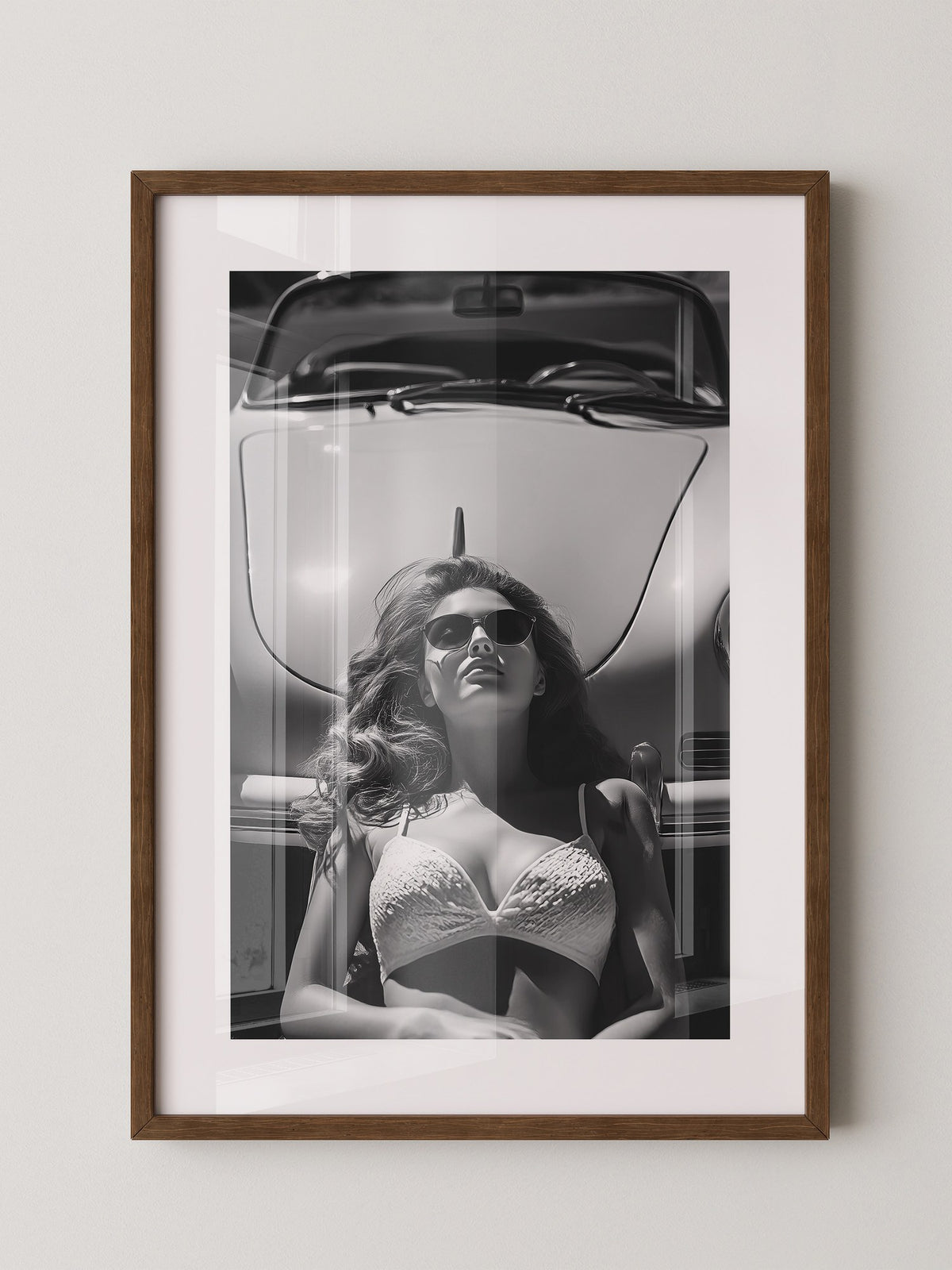 Porsche Frau Sonnenbrille S/W