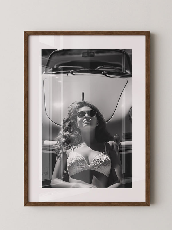 Porsche Frau Sonnenbrille S/W