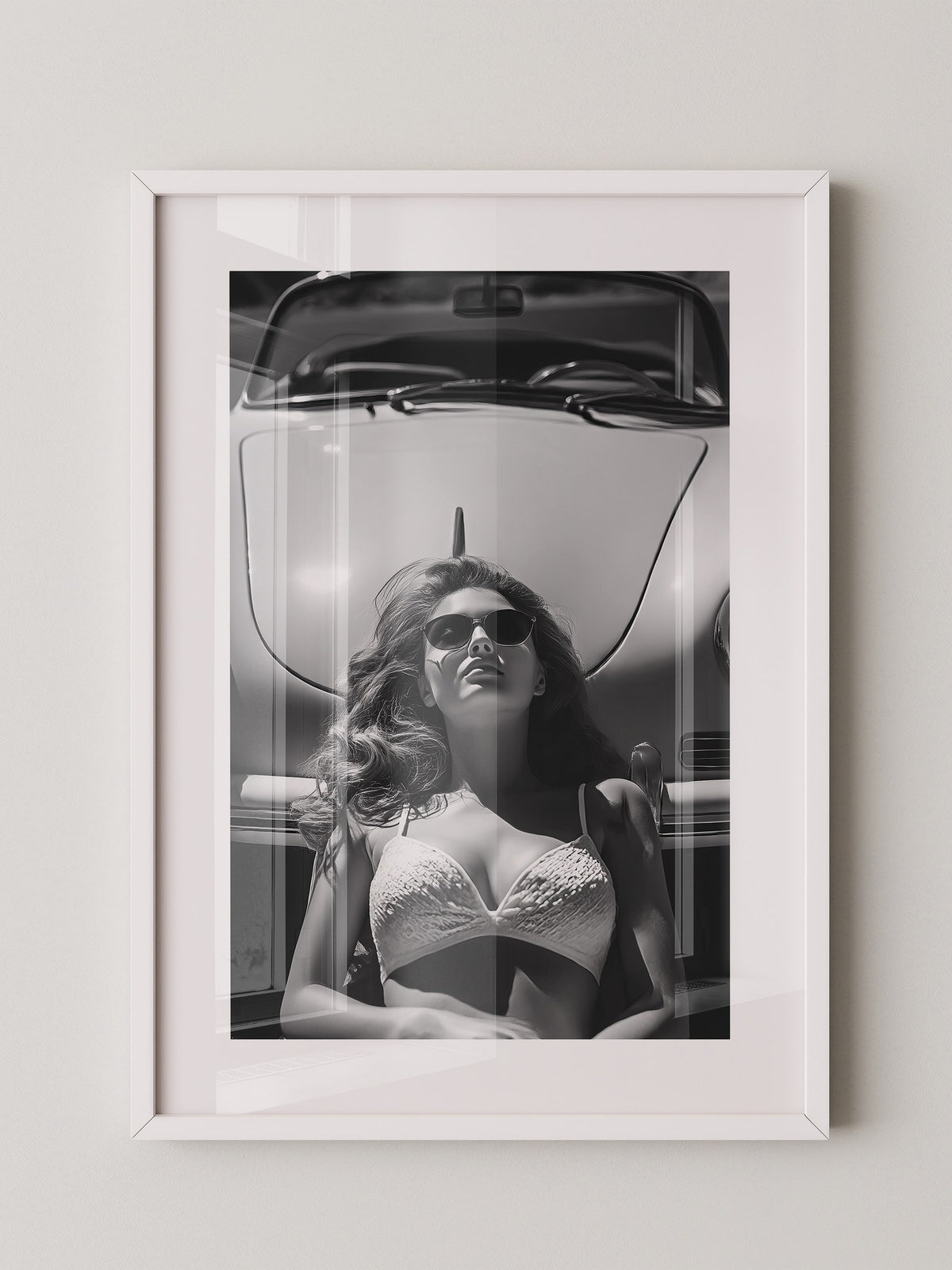 Porsche Frau Sonnenbrille S/W