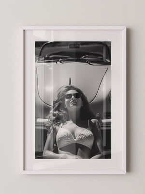 Porsche Frau Sonnenbrille S/W