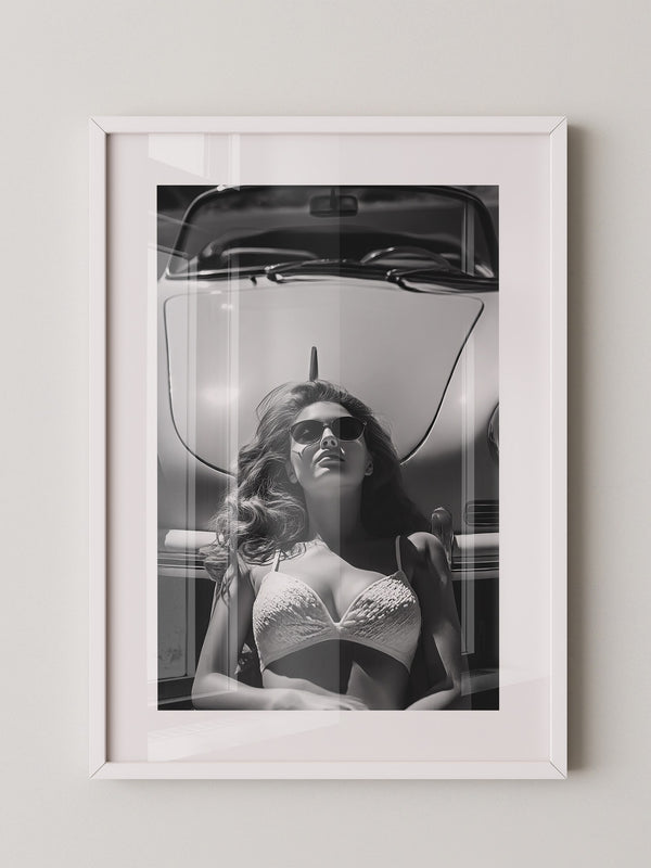 Porsche Frau Sonnenbrille S/W