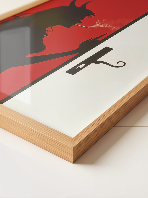 Teufel Silhouette Rote Wand