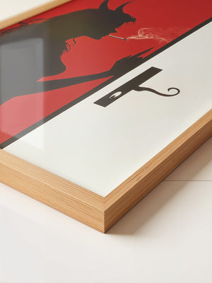 Teufel Silhouette Rote Wand