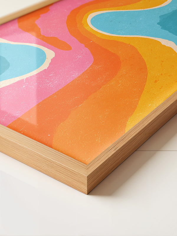 Bunte Wellen abstrakt