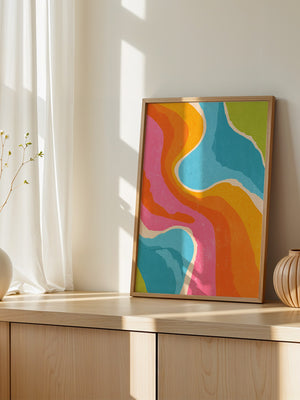 Bunte Wellen abstrakt