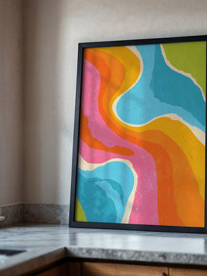 Bunte Wellen abstrakt