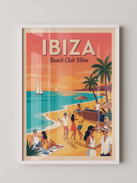 Ibiza Strand Sonnenuntergang Retro