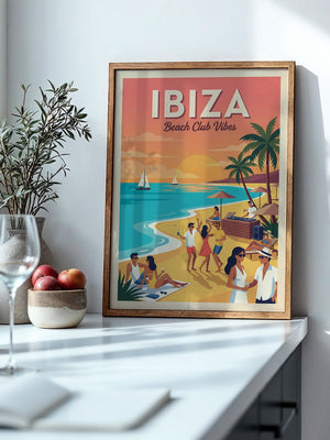 Ibiza Strand Sonnenuntergang Retro