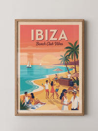 Ibiza Strand Sonnenuntergang Retro