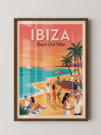 Ibiza Strand Sonnenuntergang Retro