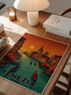 Venedig Sonnenuntergang Retrofarben