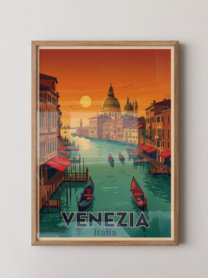 Venedig Sonnenuntergang Retrofarben
