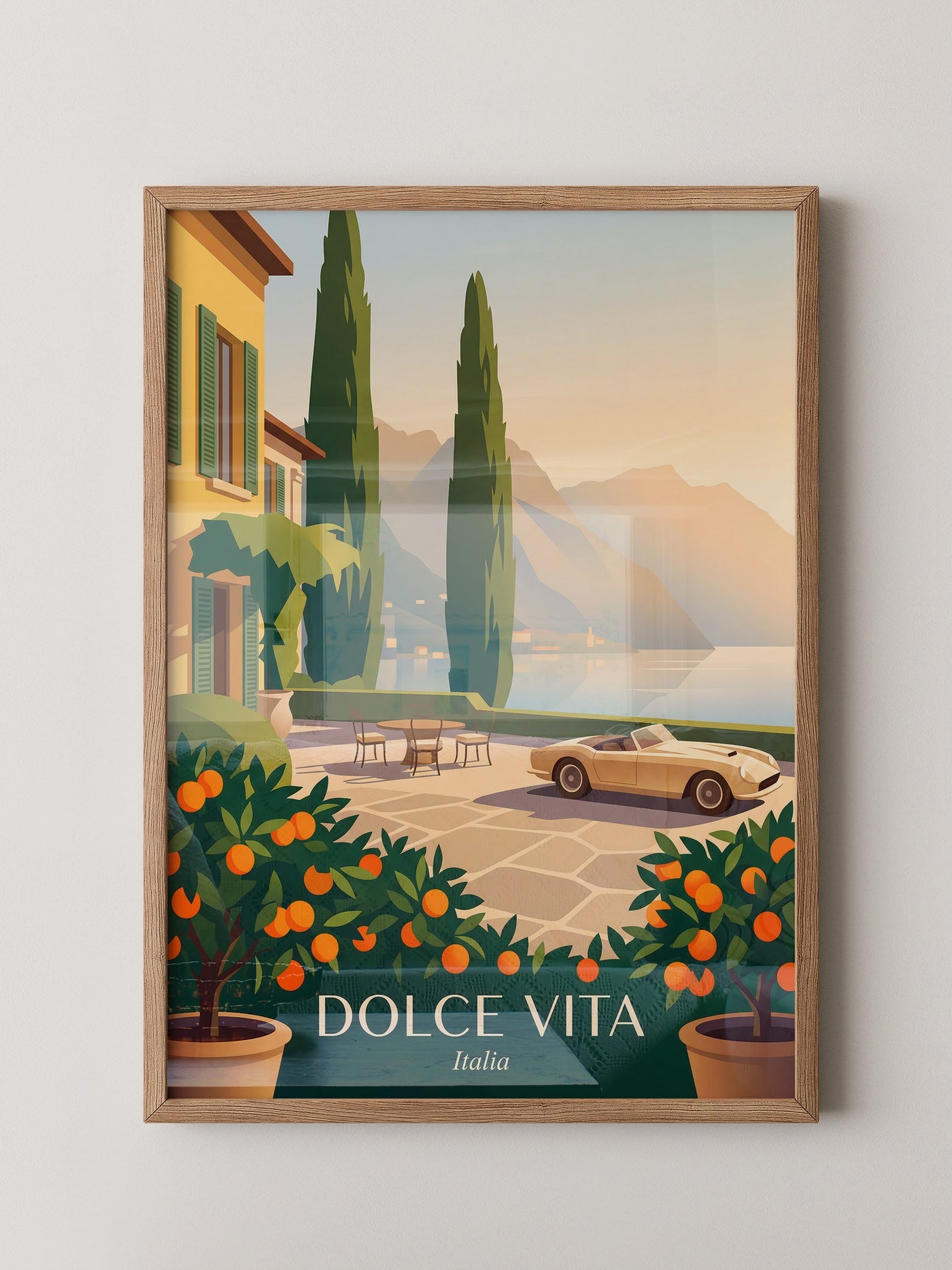 Italienische Villa Sonnenuntergang