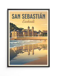 San Sebastián Strand Sonnenuntergang