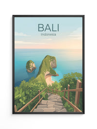 Bali Meerblick Treppenabstieg