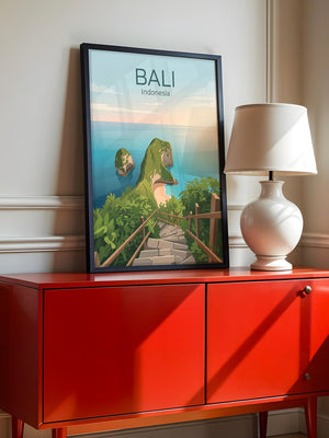 Bali Meerblick Treppenabstieg