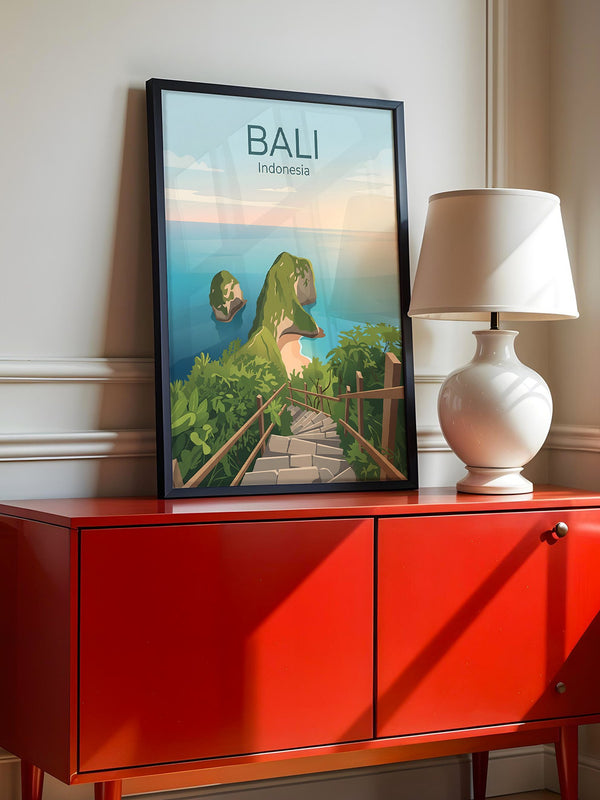 Bali Meerblick Treppenabstieg