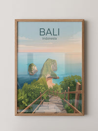 Bali Meerblick Treppenabstieg