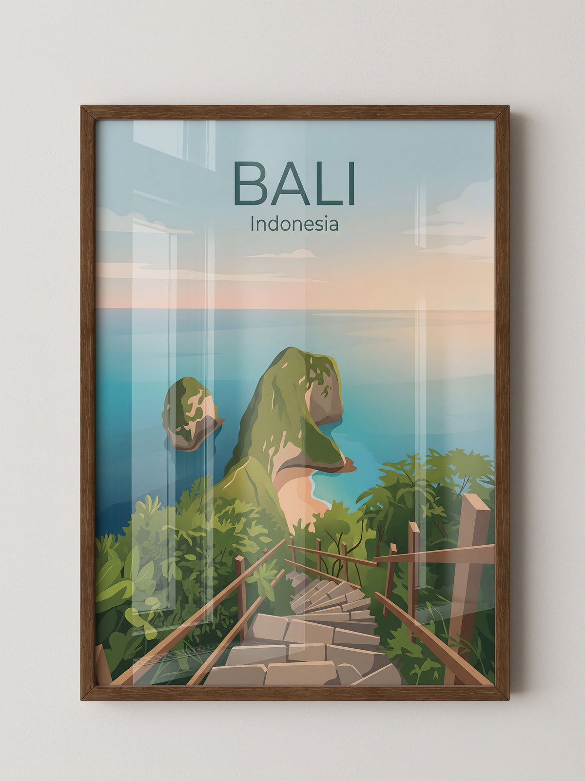 Bali Meerblick Treppenabstieg