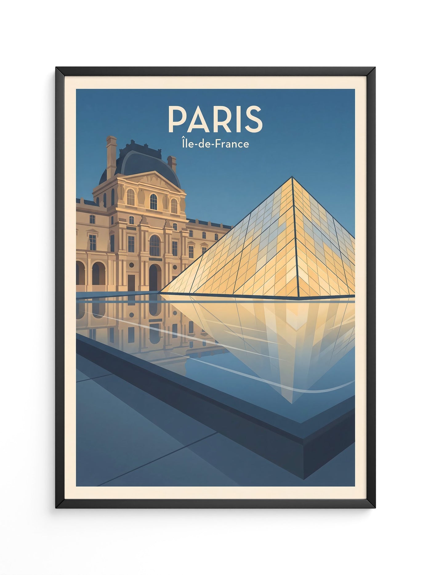 Louvre Pyramide reflektierend