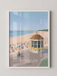 Borkum Strandpastell Szene
