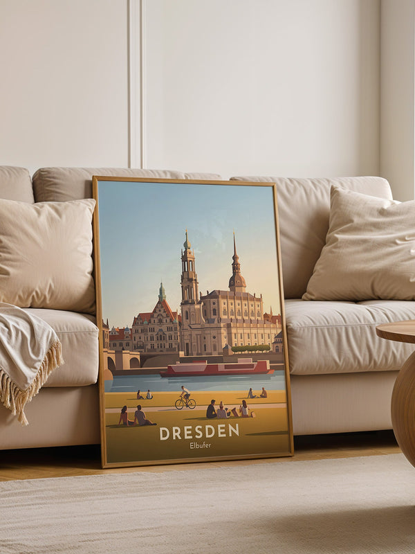 Dresden Elbufer Vintage Stil